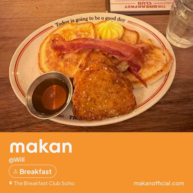 French toast with bacon on Makan