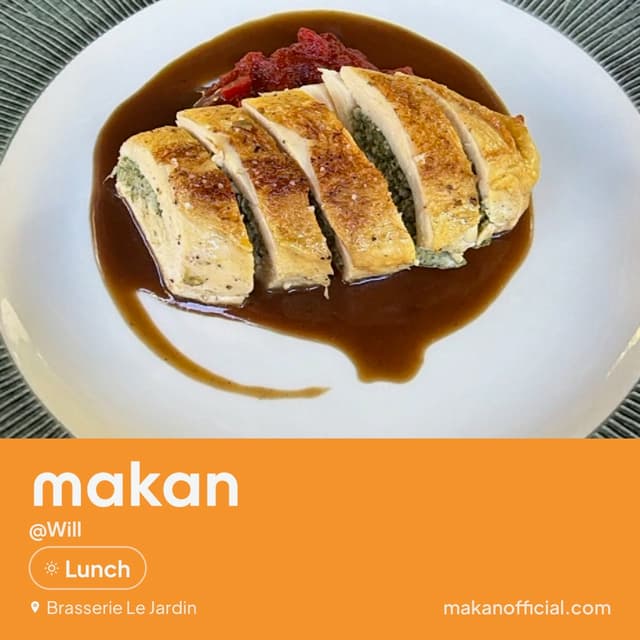 Stuffed chicken on Makan