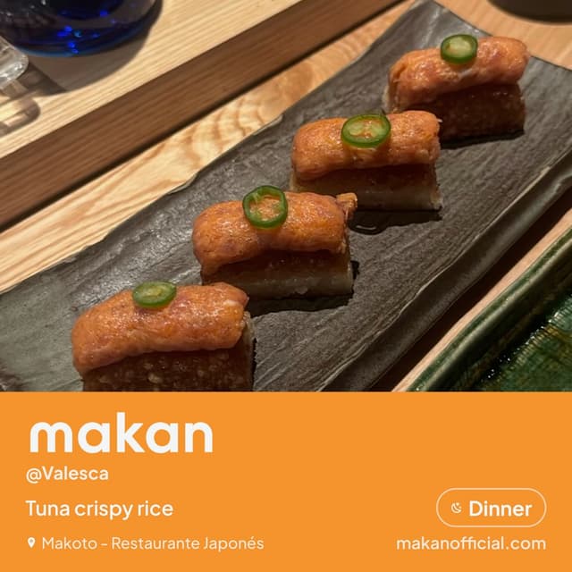 Mango sticky rice on Makan