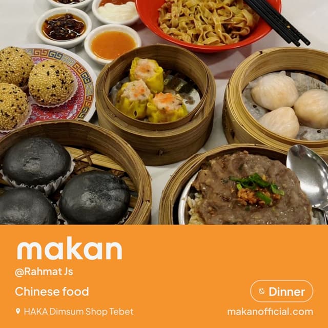 Dim sum spread on Makan