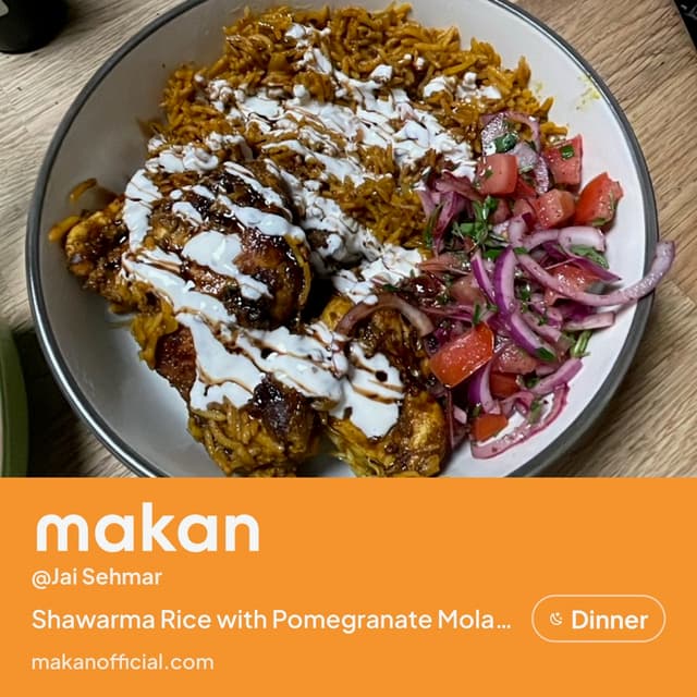 Shawarma rice on Makan