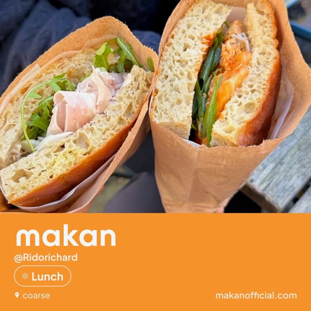 Banh mi sandwich on Makan