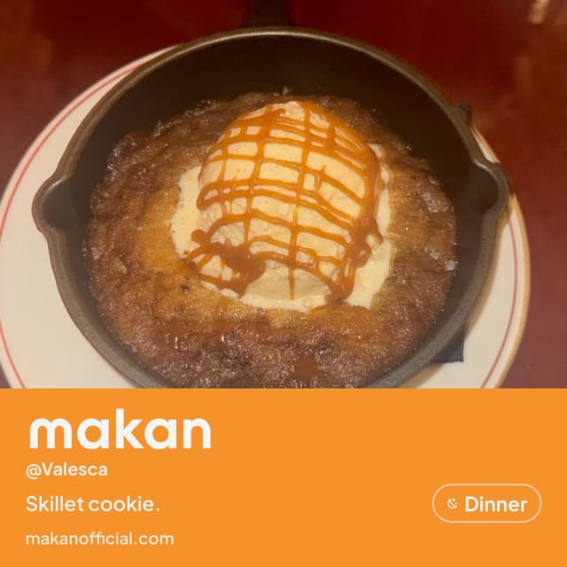 Skillet cookie on Makan