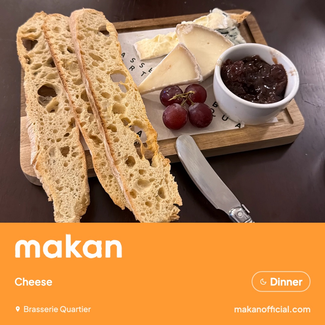 Cheese at Brasserie Quartier — shared on Makan