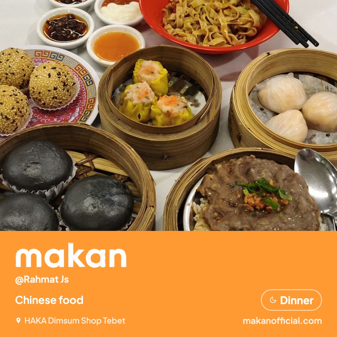 Chinese food at HAKA Dimsum Shop Tebet — shared on Makan