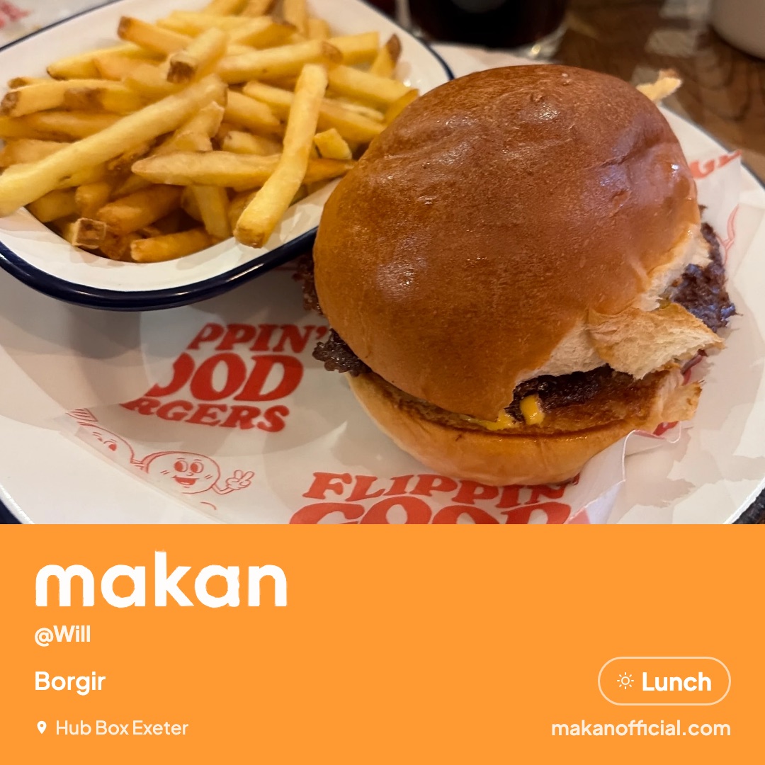 Borgir at Hub Box Exeter — shared on Makan